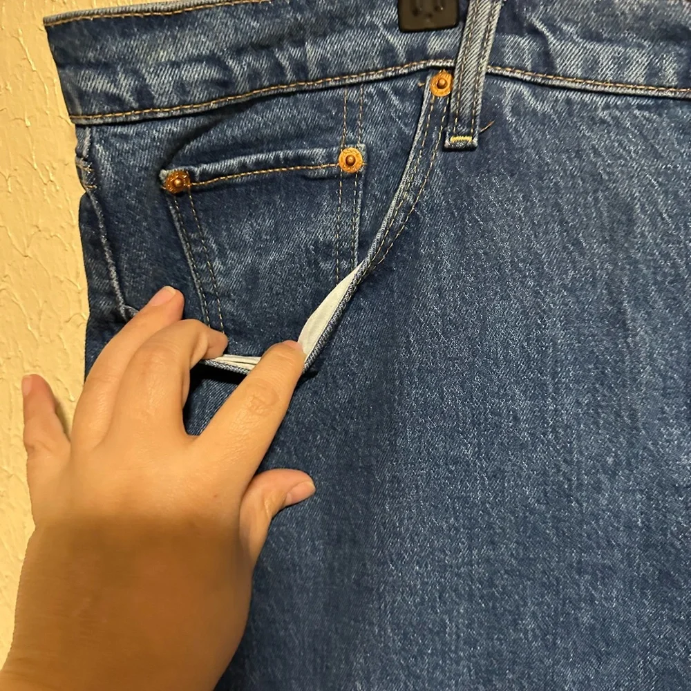 LEVI’S Ribcage‎ Straight Jeans Size 20W Button Fly Plus Size Denim